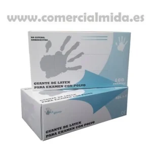 100 Guantes Desechables LÁTEX Empolvados NATURAL MAX GLOVES Ref: 60010