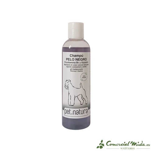 Champú Pelo Negro PETNATURA para Perros y Gatos - Imagen 2