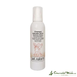 Champú Espuma Seca PETNATURA Vitaminado para Perros y Gatos 200ml