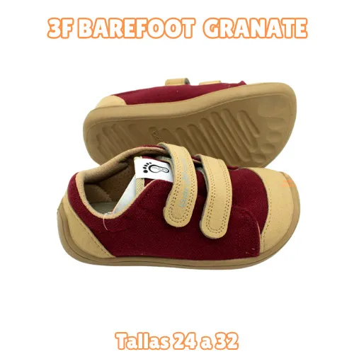Zapatillas deporte 3F Bar3foot Granate