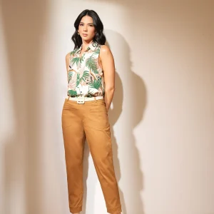 Pantalón silueta barril