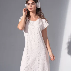 Vestido corto con textura