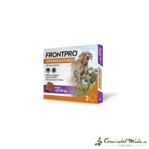 FRONTPRO 136 MG Comprimidos Masticables Antiparasitarios para Perros 25-50 KG