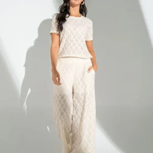 Camiseta texturizada manga corta