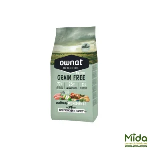 Pienso OWNAT Grain Free Prime Adult Pollo & Pavo para Perros
