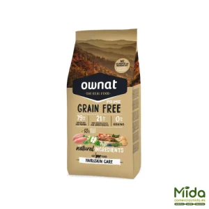 Pienso OWNAT Grain Free Prime Hair&Skin para el Cuidado del Pelo y Piel de Gatos