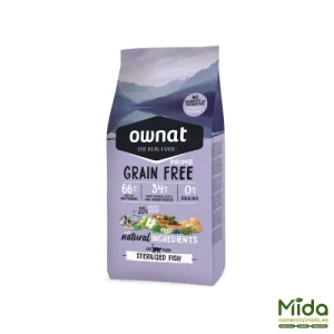 Pienso OWNAT Grain Free Prime Sterilized Fish para Gatos Esterilizados