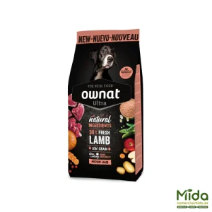 Pienso OWNAT Ultra Medium Lamb&Rice Perros con Sensibilidad