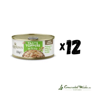 APPLAWS DOG LATA TOPPER Pollo y Cordero en Salsa Pack 12X156gr