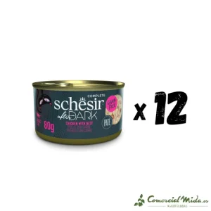SCHESIR GATO AFTER DARK Pollo con Ternera en Pate Pack 12x80gr
