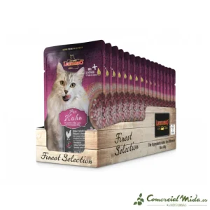 LEONARDO Puro en Pollo Alimento para Gatos Adultos Pack 16x85 gr