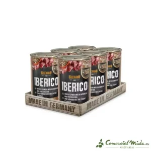 BELCANDO Alimento Húmedo de Cerdo Ibérico, Garbanzos y Arándanos para Perros