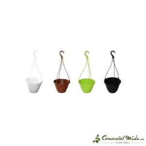 Maceta de Plástico Colgante ARTEMA Lea Rattan 24x17 cm