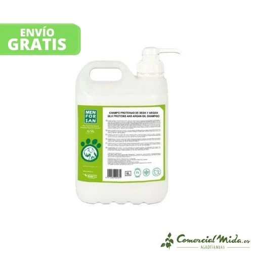 Champú MENFORSAN con Proteínas de Seda y Aceite de Argán para perros - Imagen 3
