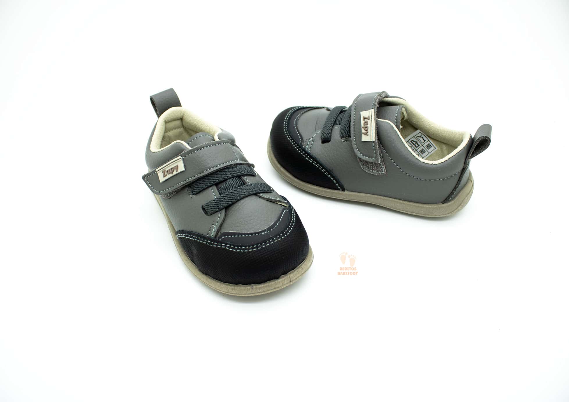 Deportivas Respetuosas Zapy Microfibra Jeans Gris - Imagen 3