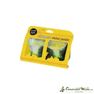 FLOWER Vela Antimosquitos Moski Bye en Cubo Metálico con Citronela