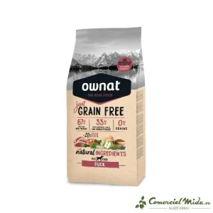 Pienso OWNAT Grain Free Adult Duck para Perros Adultos