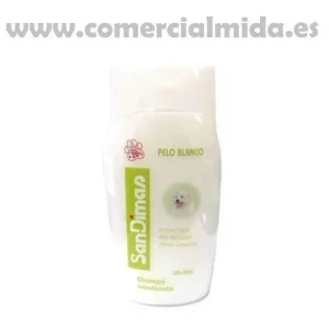 Champú suavizante SANDIMAS 300ml para perros de PELO BLANCO
