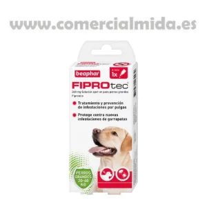 FIPROTEC Perro L, pipetas antiparasitarias con Fipronilo para Perros Grandes (20 a 40 kg)