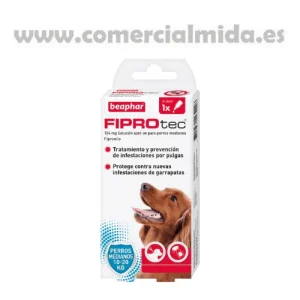 FIPROTEC Perro M, pipetas antiparasitarias con Fipronilo para Perros Medianos (10 a 20 kg)