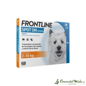Caja 3 Pipetas Antiparasitarias FRONTLINE para Perros 2-10 Kg