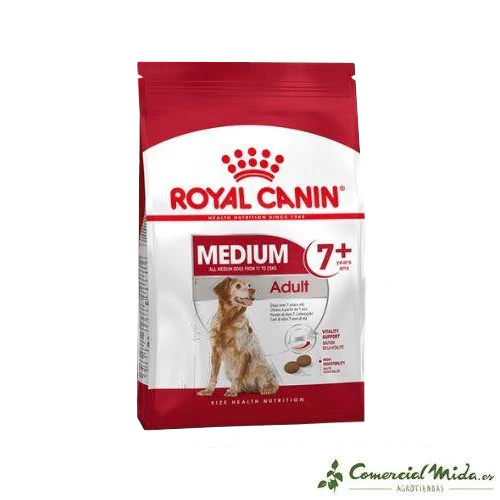 Pienso ROYAL CANIN MEDIUM ADULT 7+ para perros de raza mediana (A partir 7 años) - Imagen 2