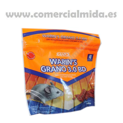 Warin's GRANO 3.0 BD, Veneno para Ratas en Cereal - Imagen 2