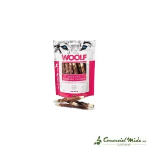 Snack WOOLF Rollitos Masticables con Pato 5 x 100 gr